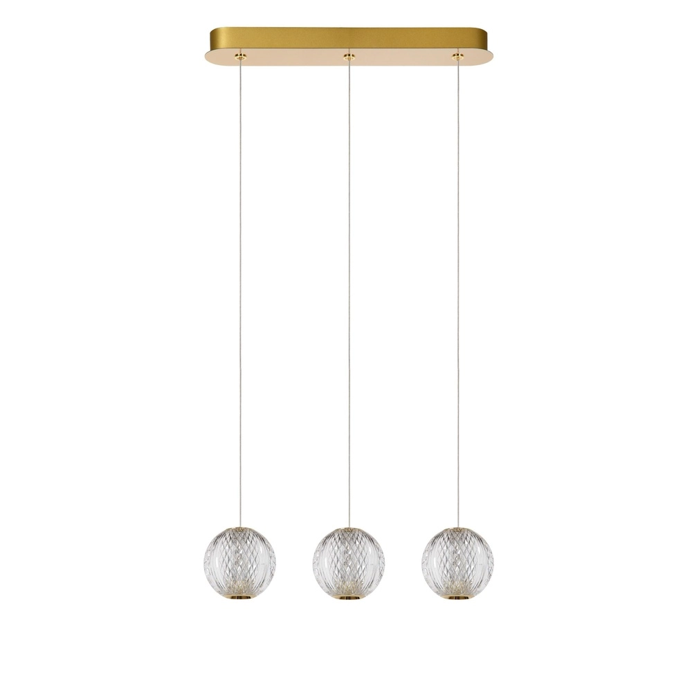Lampe pendante dorée Cintra 3-lumière