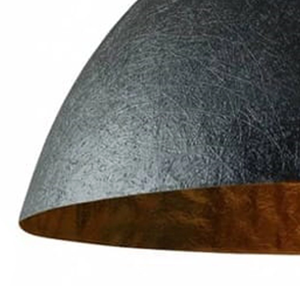 Lampe à suspension robuste Mezzo Tondo 70cm noir avec or ETH 8718226342201