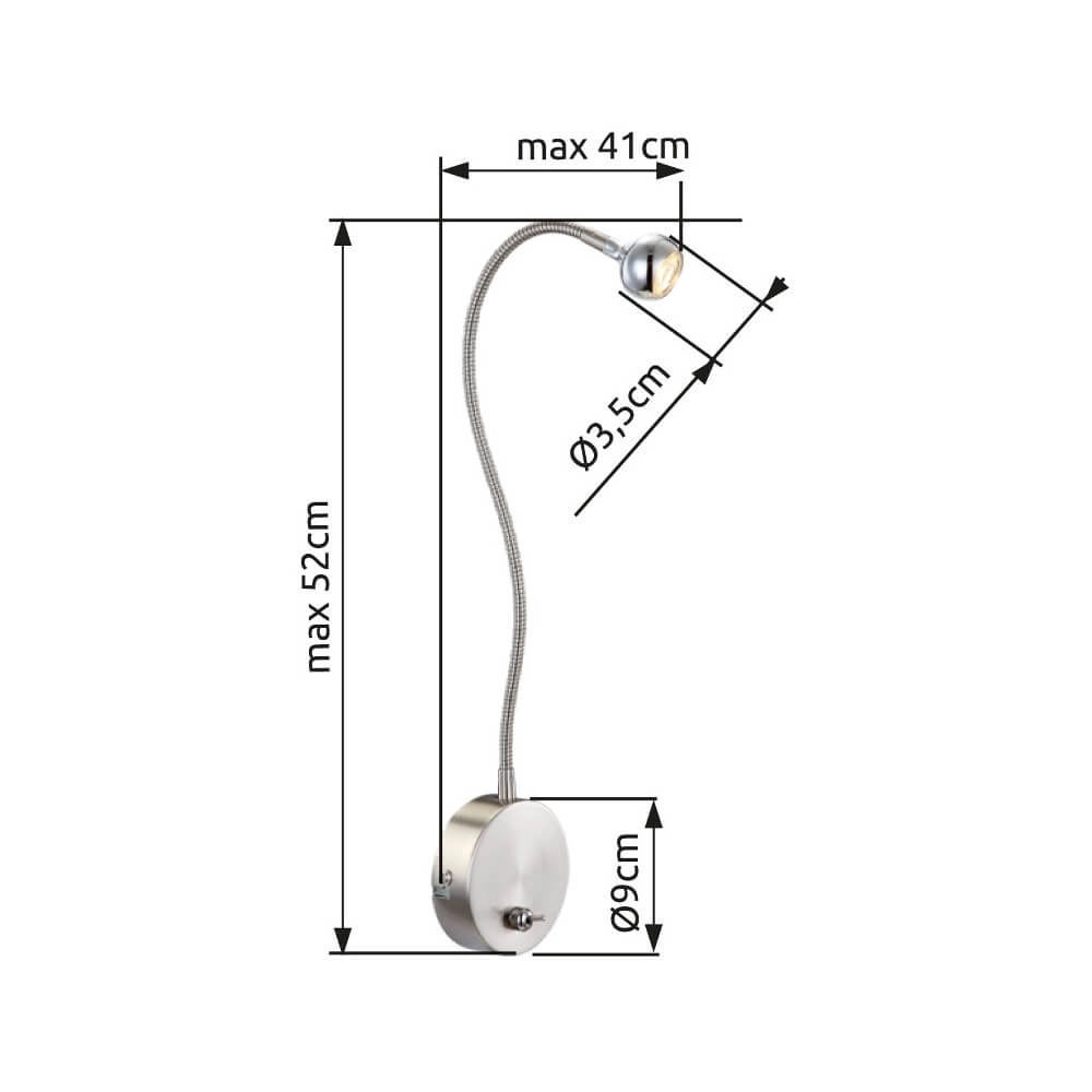 Lampe à pince Serpent nickel Globo 9007371293421