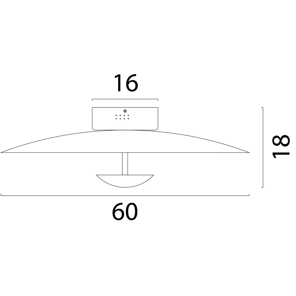 Plafonnier Scala Ø 60 cm noir avec or Masterlight 8718121397405