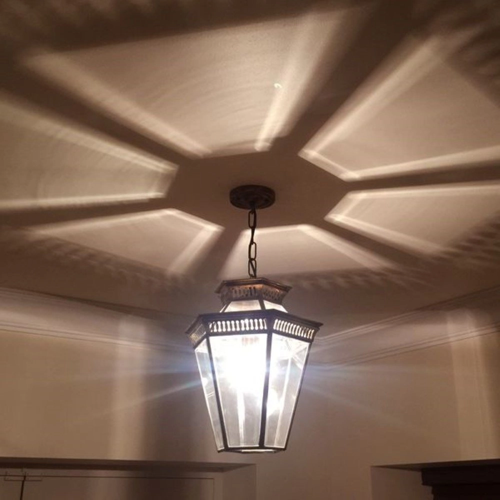 Lampe suspendue antique Bevelled cuivre flammé (ab) Limehouse