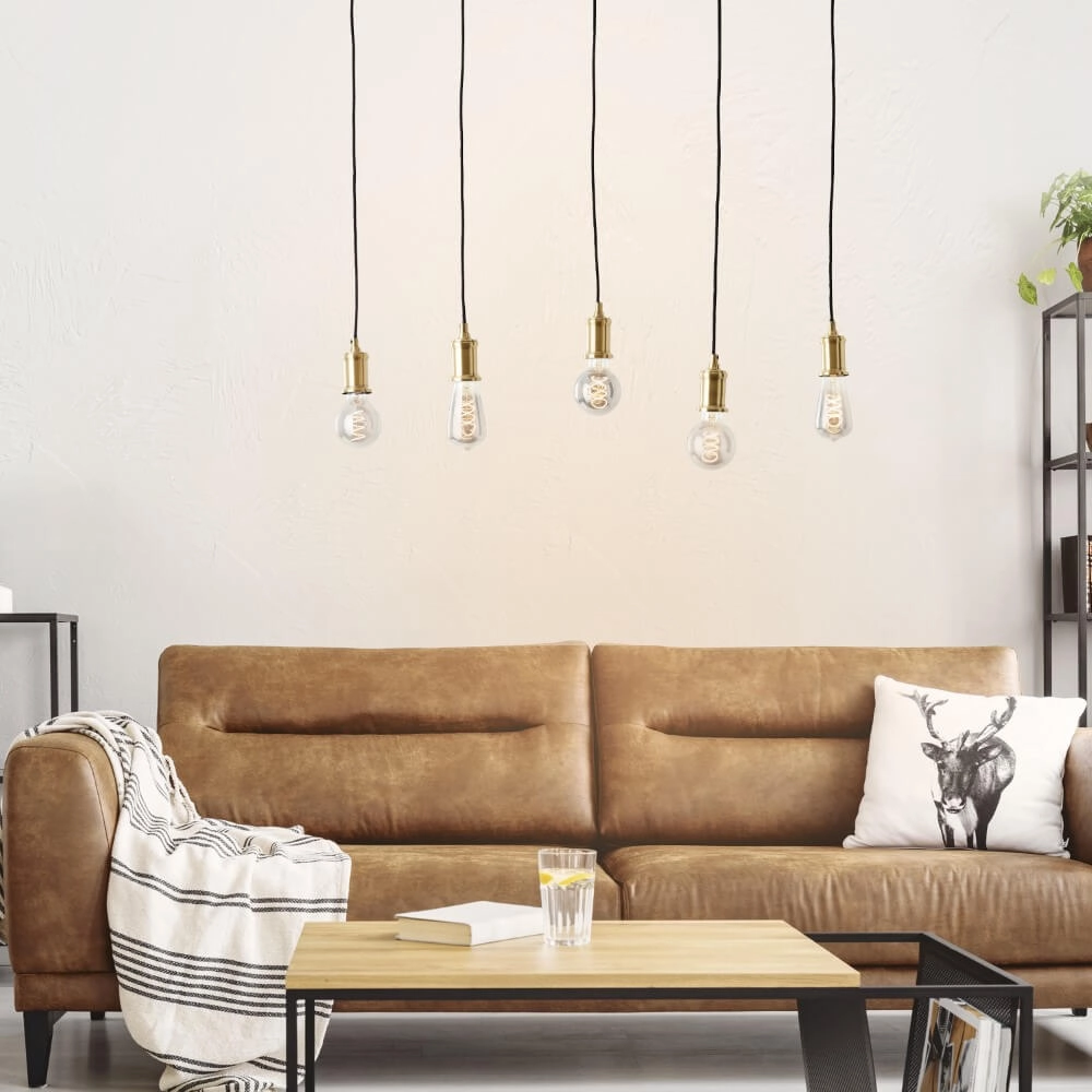 Lampe suspendue Darcia avec 5 pendules Brilliant 4004353411694