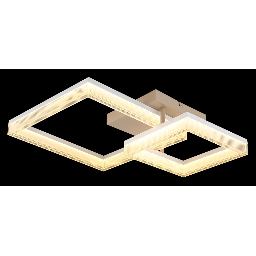 Plafonnier moderne Zara brun sable carré Globo 9007371576074