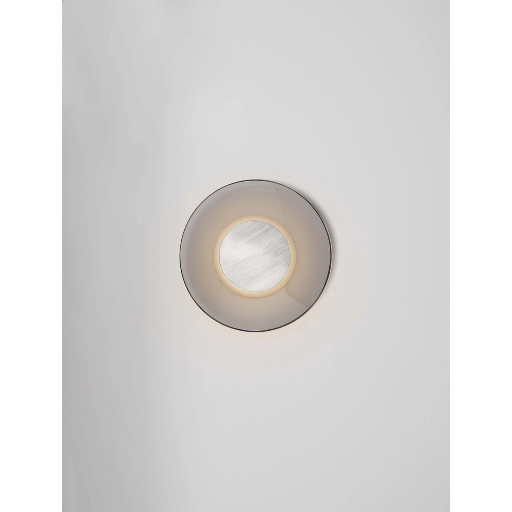 Applique murale Esti verre fumé Ø 32cm Lyora 5212017461865