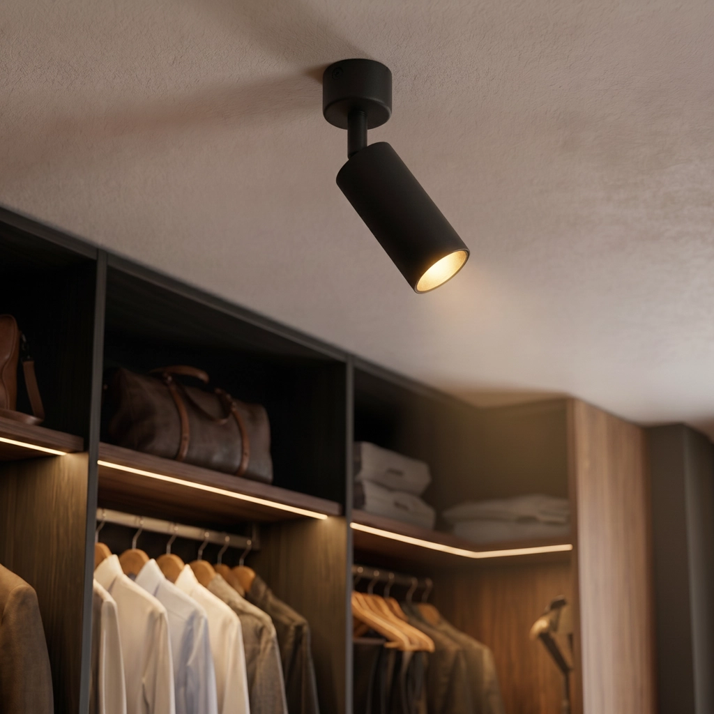 Spot de plafond Mor Orientable noir