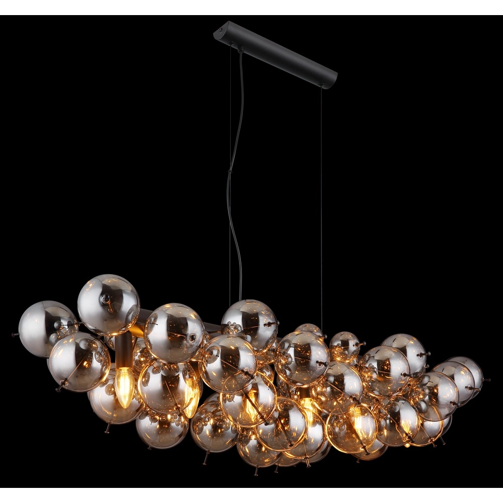 Lampe pendante unique Udo Verre fumé 100 cm Globo 9007371471263