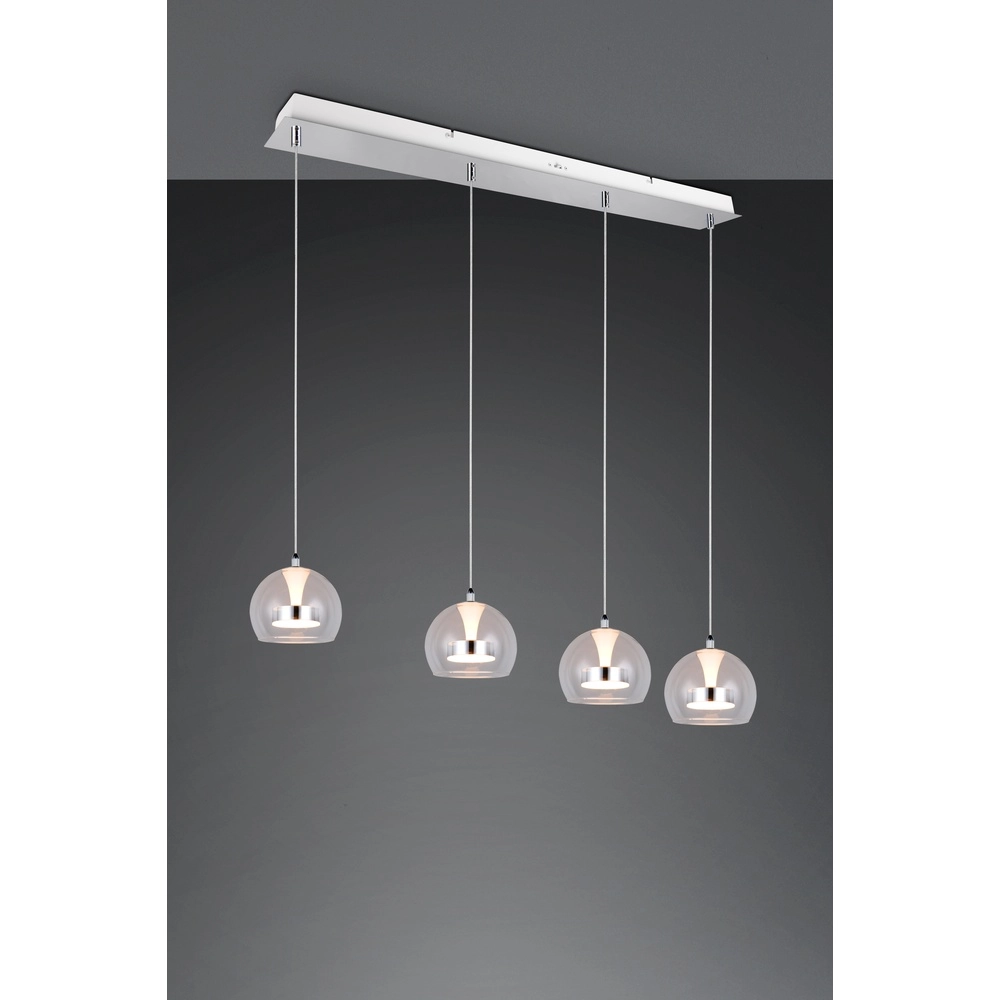 Suspension Flynt Chrome à 4 lumières Trio 4017807671018