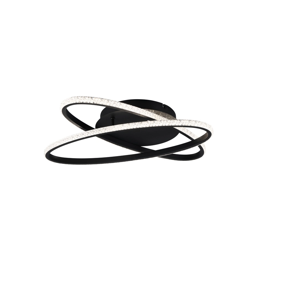 Plafonnier Lane noir Ø 58cm Trio 4017807601473