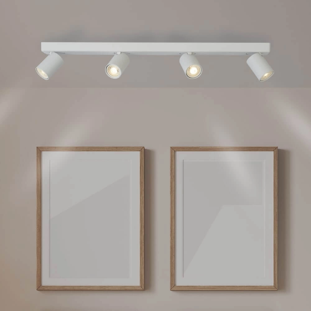 Plafonnier Moon 4 rectangulaire blanc Lyora