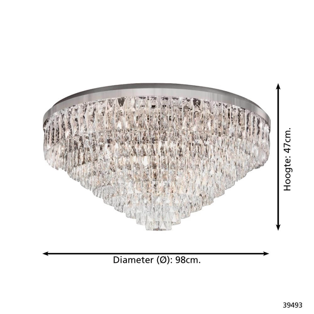 Lustre de plafond Valparaiso 1 chromé Ø 98cm Stars of Light 9002759394936