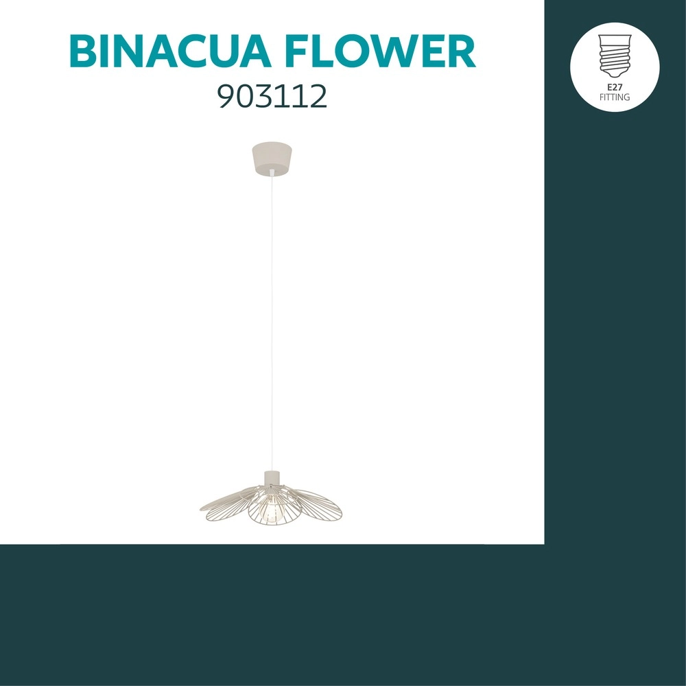 Lampe suspendue Binacua brun sable Ø 45 cm Eglo 9008606405930