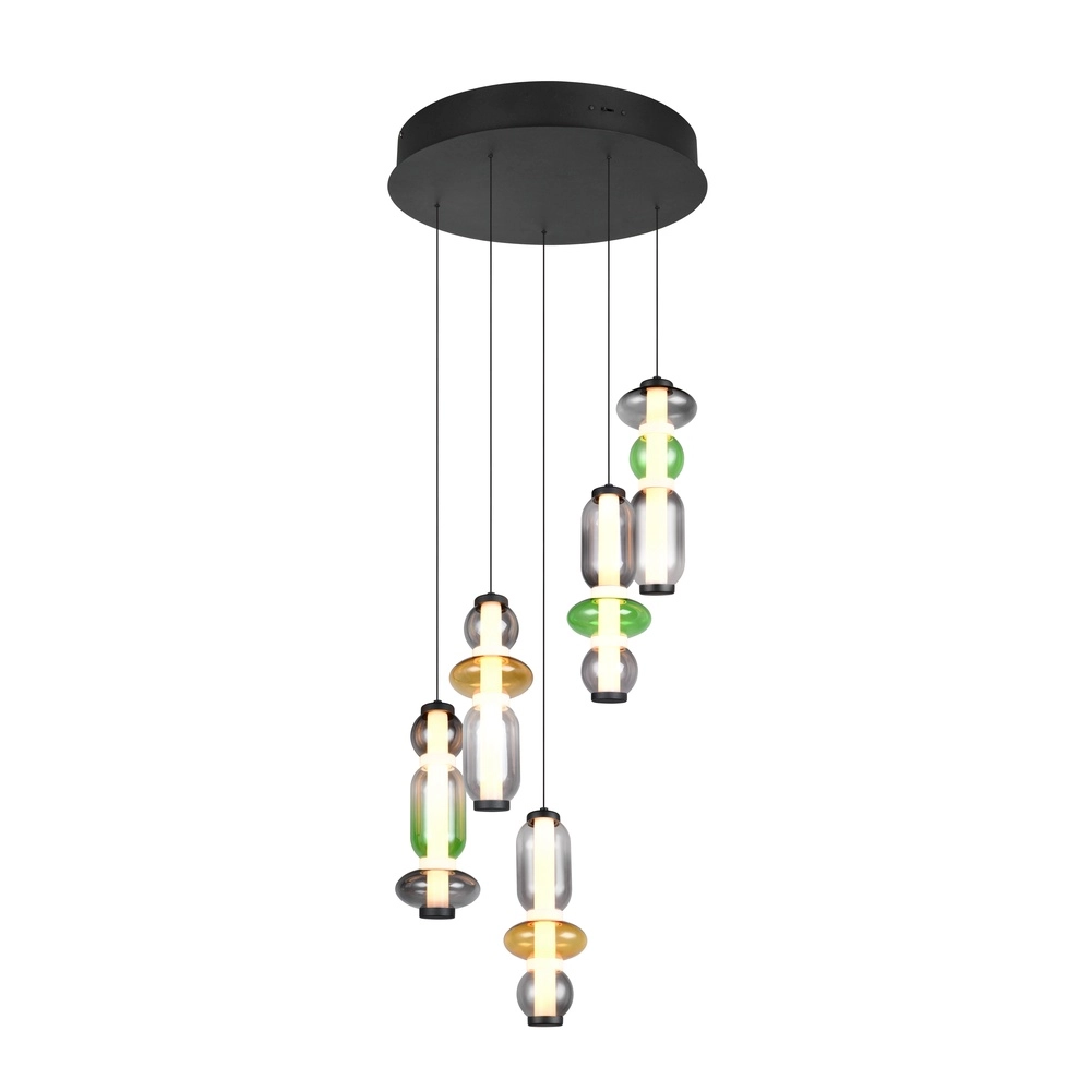 Lampe pendante unique Minerva Round 5 lumières