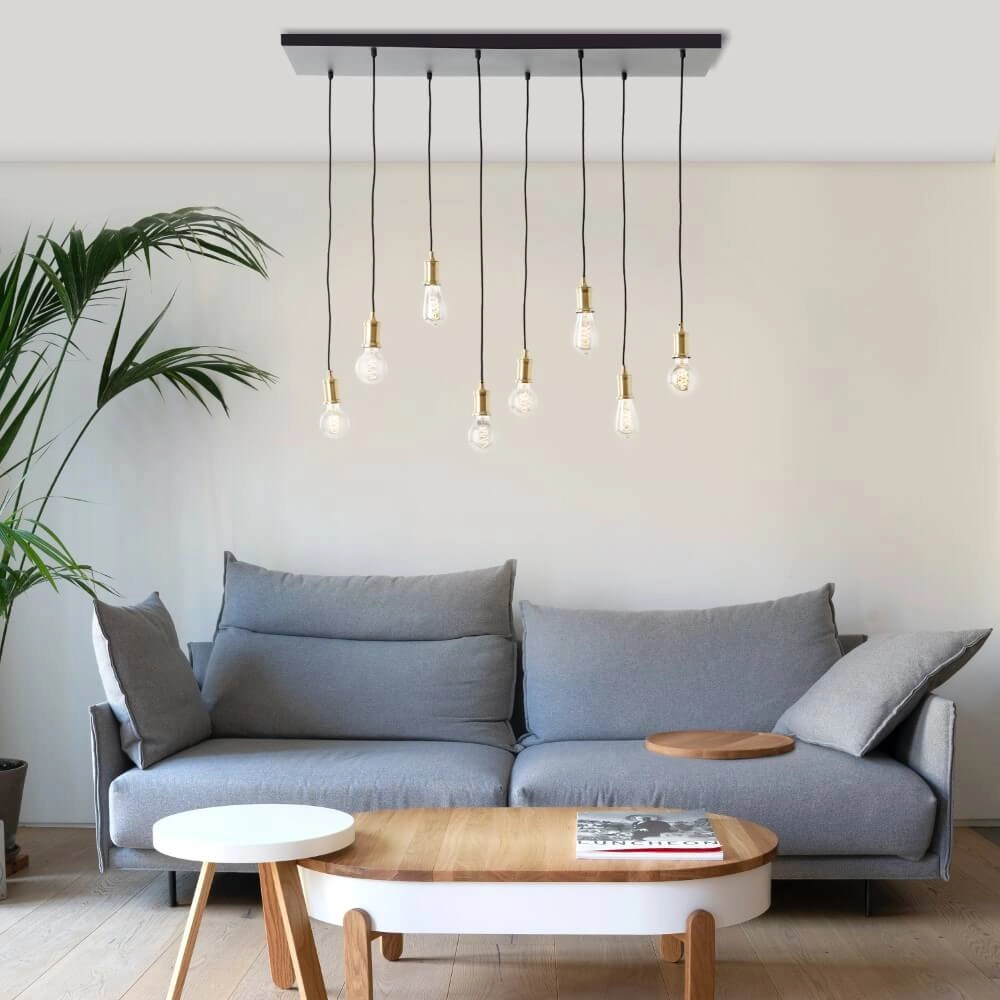 Lampe suspendue Darcia avec 8 pendules Brilliant 4004353411700