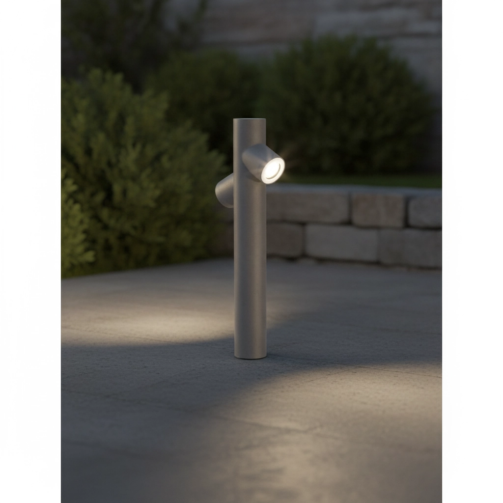 Lampe de jardin design Ramo Double gris
