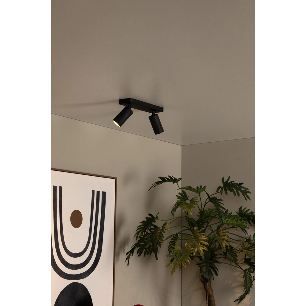 Emplacement de plafond monté en surface Clubs 2-noir clair Lucide 5411212093509