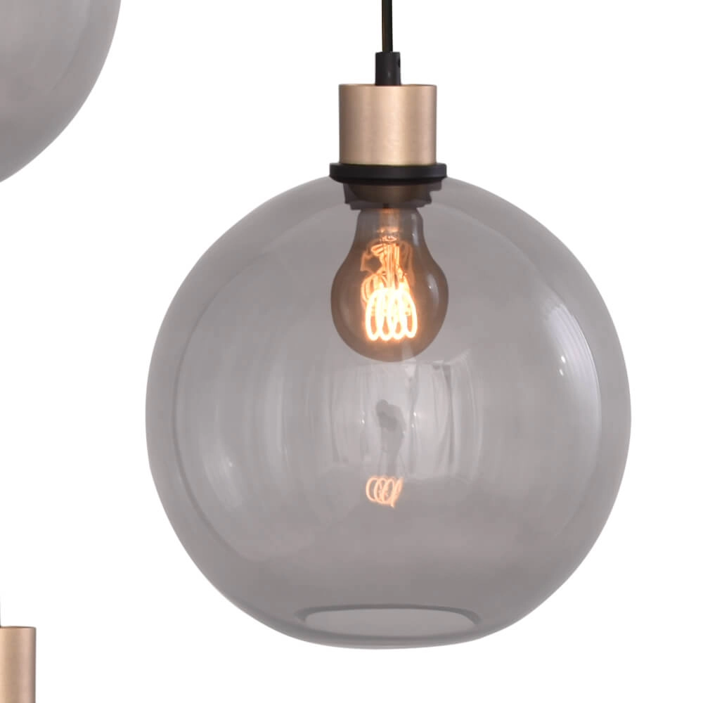 Lampe suspendue Vide Lazise 3x Ø 25cm doré Masterlight 8718121303055