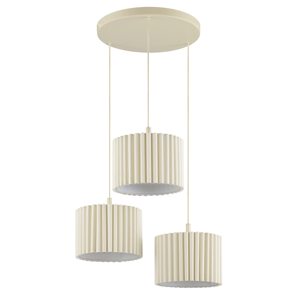 Lampe pendante Japandi Velin Ø 61 cm brun sable Brilliant 4004353476822