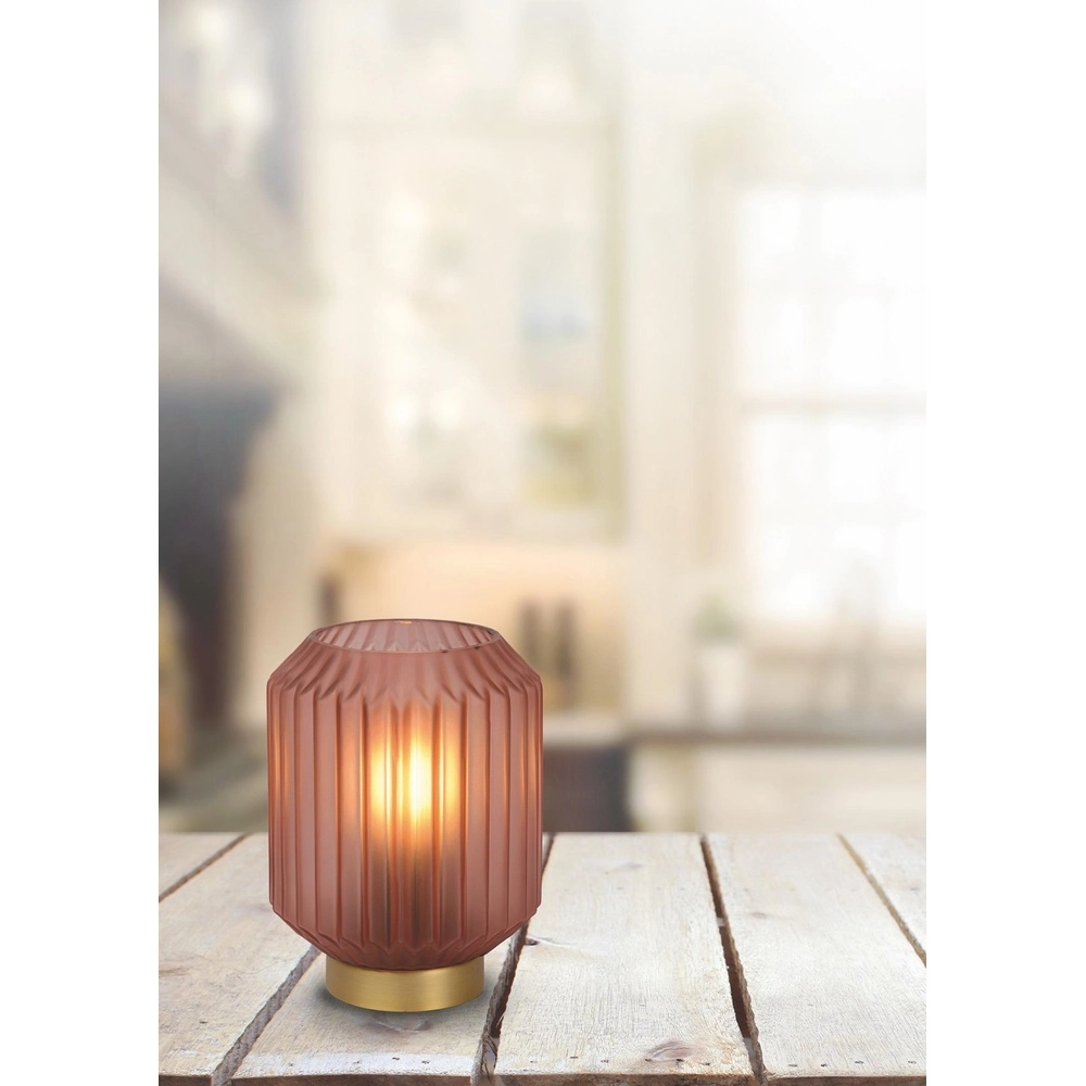 Lampe de table Sueno rose Lucide 5411212451491