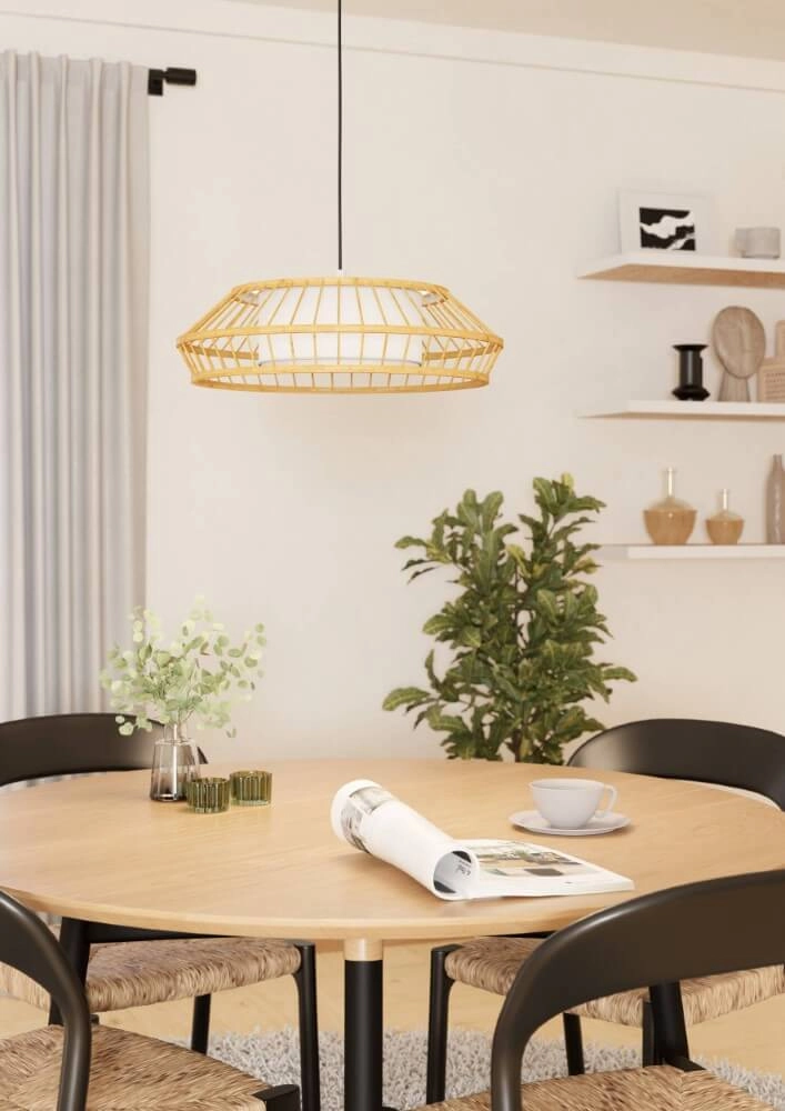 Lampe suspendue Yuku-Z bois Ø 46cm Eglo 9008606274055