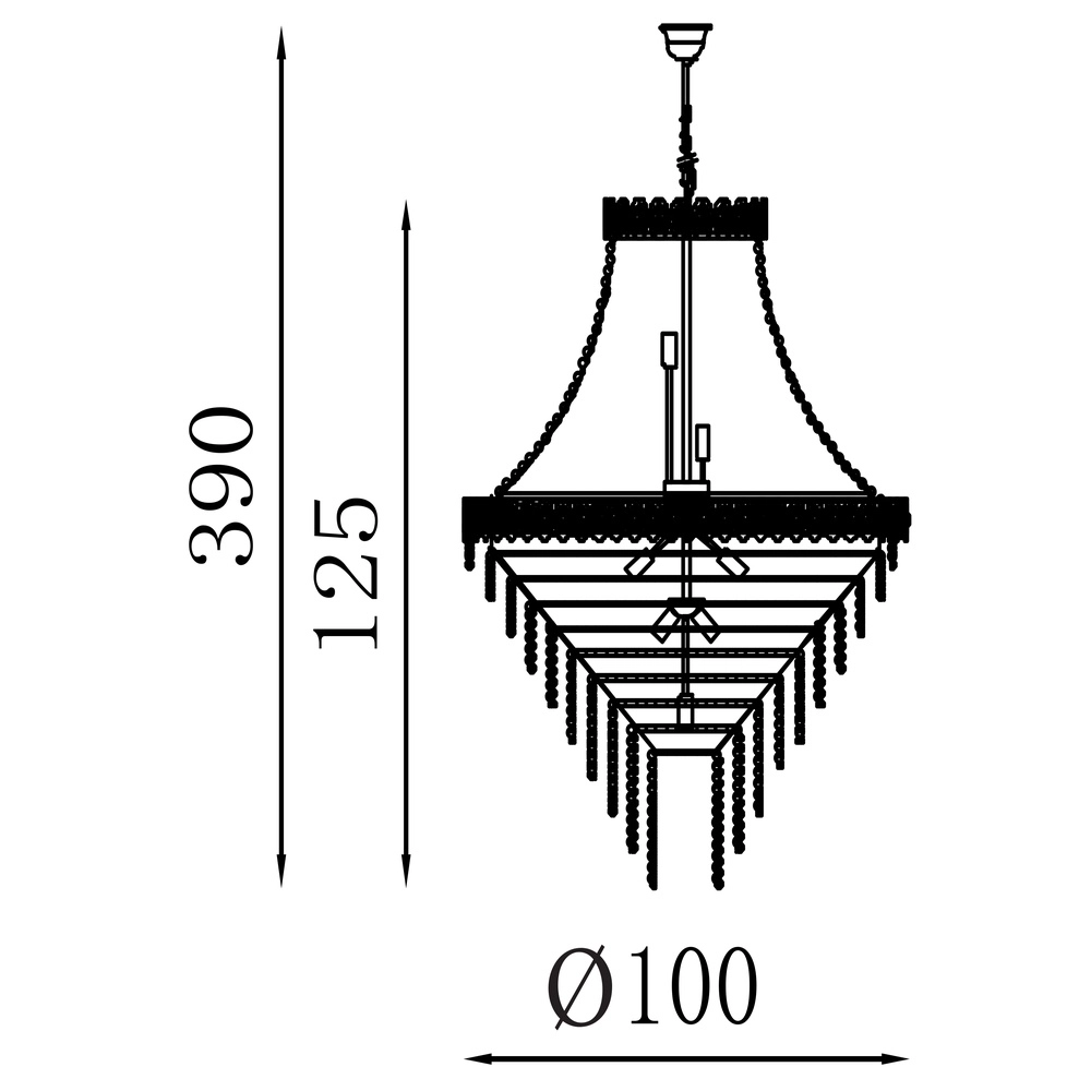 Lustre Louis or Ø 100cm Searchlight 5053423274621