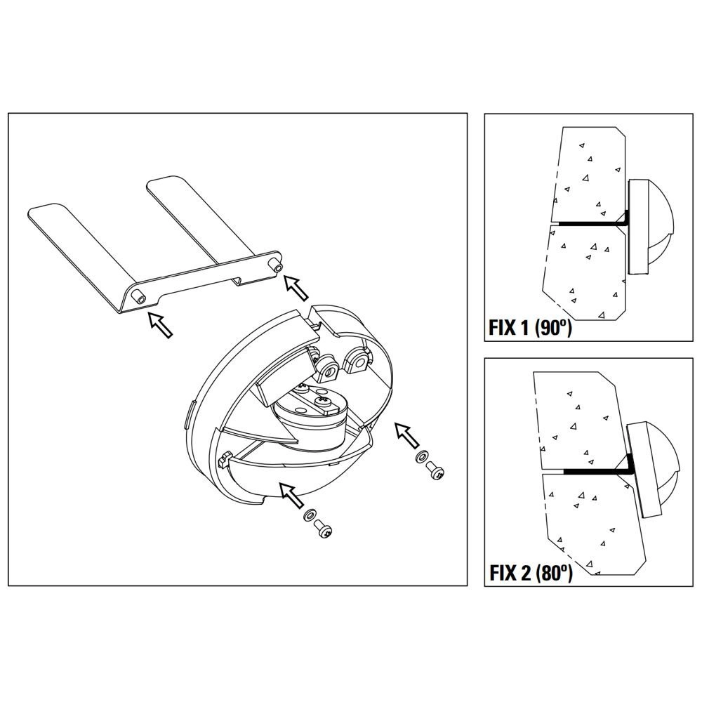 Plaque de montage Fix 1 pour applique Blink et Wedge In-lite 8717051003035