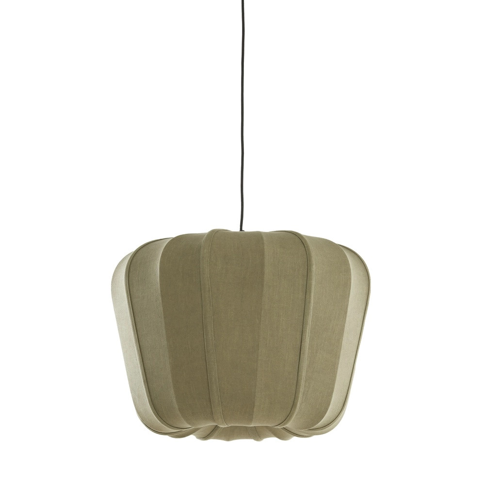 Lampe pendante Japandi Zubedo Ø 60 cm - vert olive