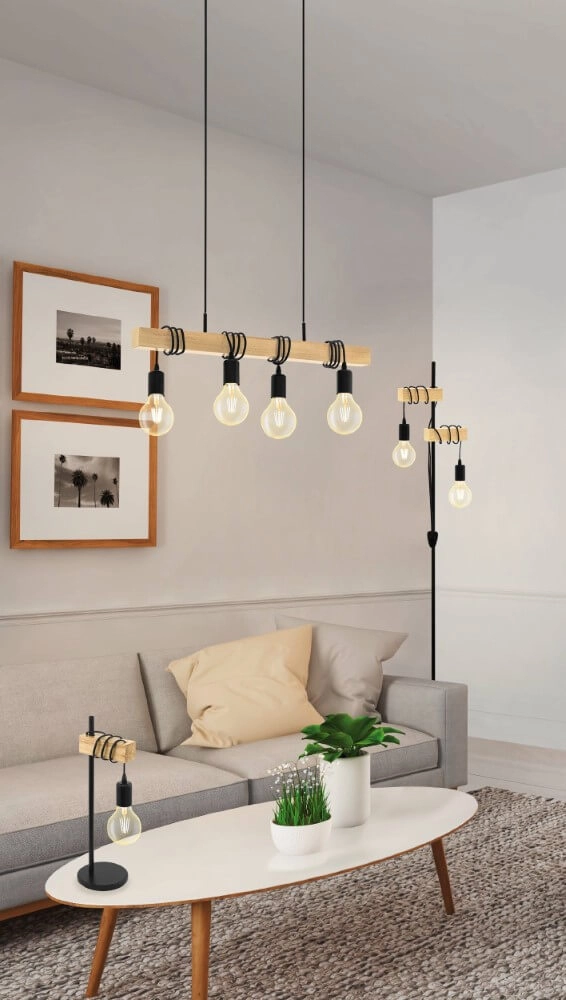 Lampe de table Townshend Bois Eglo 9002759435158