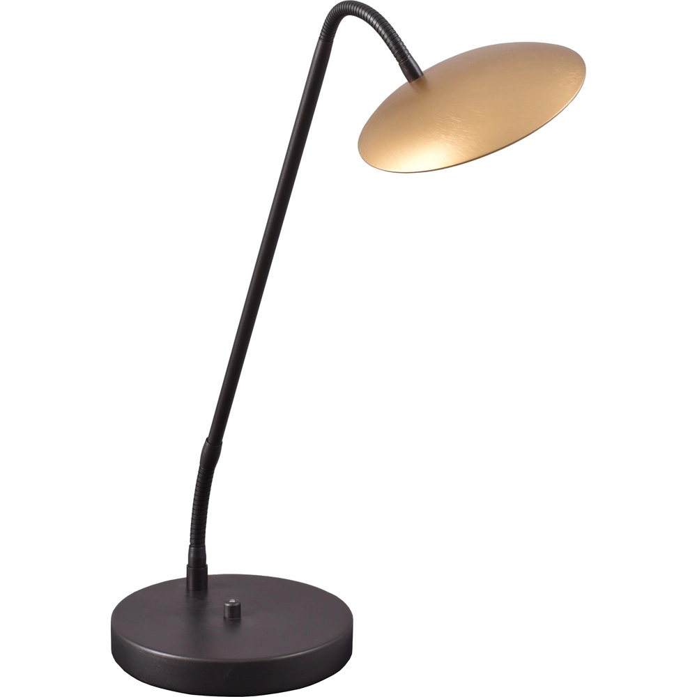 Lampe de table flexible Scala noir avec or