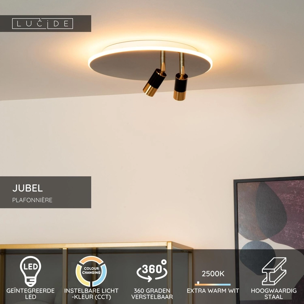 Lampe de plafond à design Jubel noir Ø 40cm Lucide 5411212712783