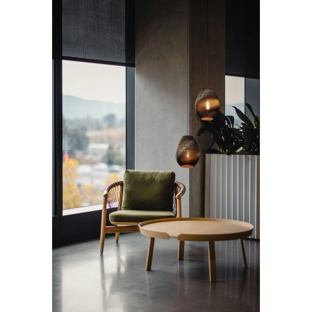 Lampe suspendue à une seule lumière Carta Pineapple Cacao en papier Ø 24cm Masterlight 8718121437545