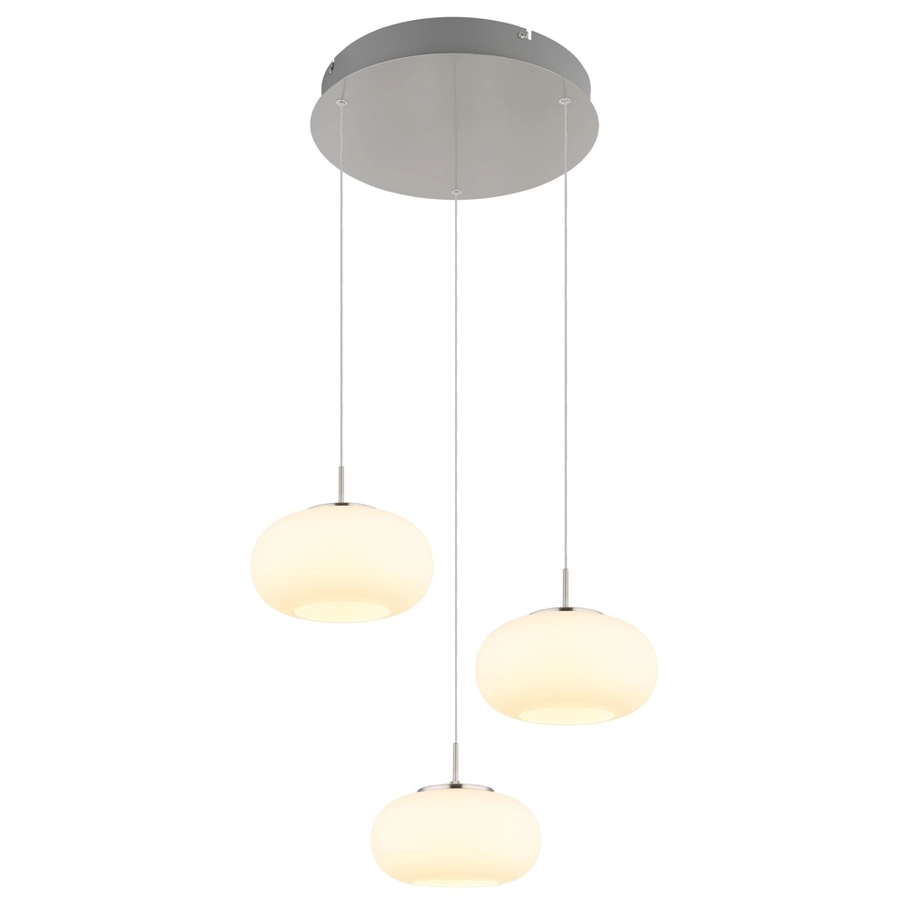 Lampe pendante de conception Quintara Nickel 3-léger