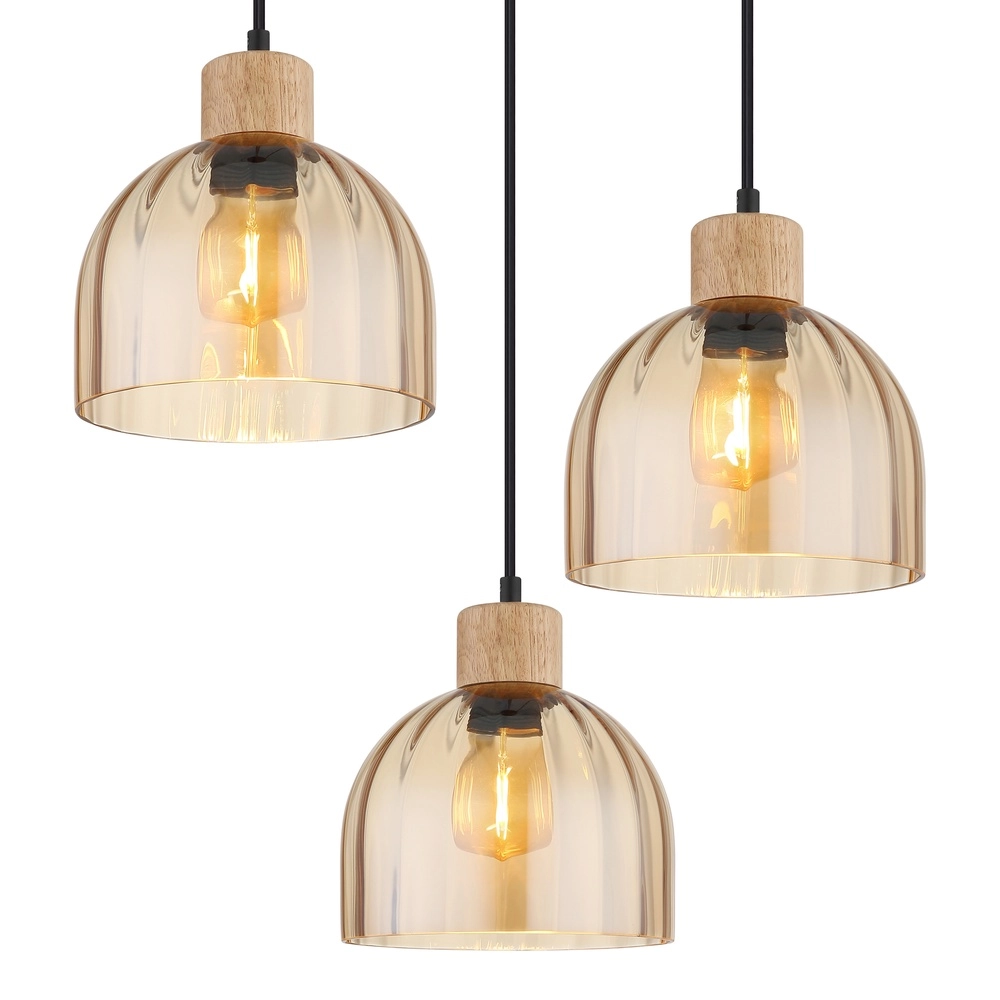 Lampe pendante à 3 lampes Swanson Noir Globo 9007371580651