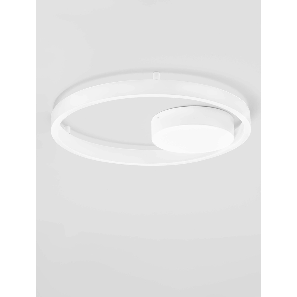 Plafonnier Hedra rond Ø 40cm blanc Lyora 5212017448859