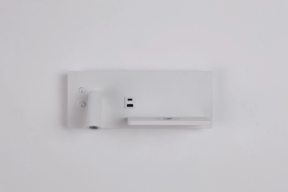 Lampe de chevet Charge Blanc gauche avec le chargeur sans fil Artdelight 8720701103641