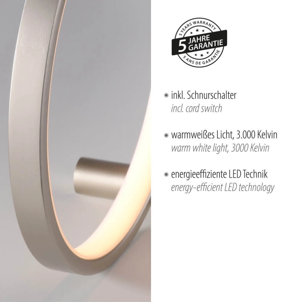 Lampe de table Mini Ritus argent Just Light 4043689002084