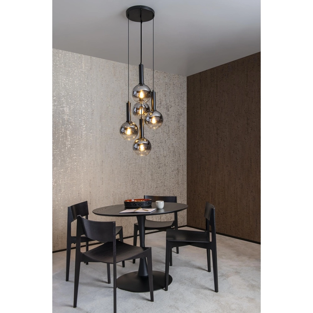 Lampe suspendue Marius Noir à 5 lumières Lucide 5411212452245