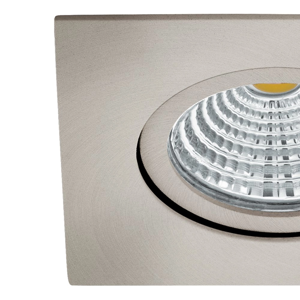 Spot LED réglable Saliceto carré - 6w - 2700K nickel mat Eglo 9002759983048
