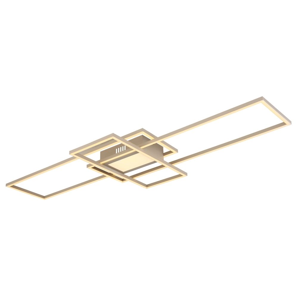 Lampe de plafond marron sable Saunders allongé Globo 9007371593354