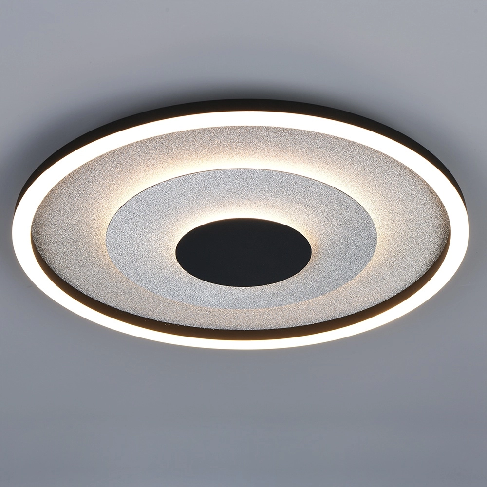 Lampe de plafond Yomo Rond noir Trio 4017807704457
