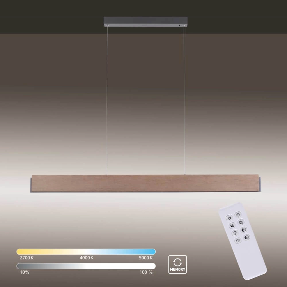 Lampe suspendue design Palma bois Paul Neuhaus 4012248358962