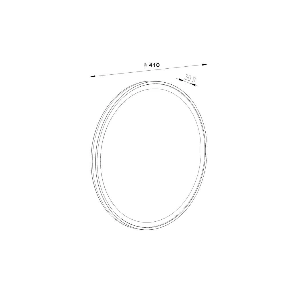 Lampe miroir Vasari Ø 40cm - avec LED Lyora 4255805301654