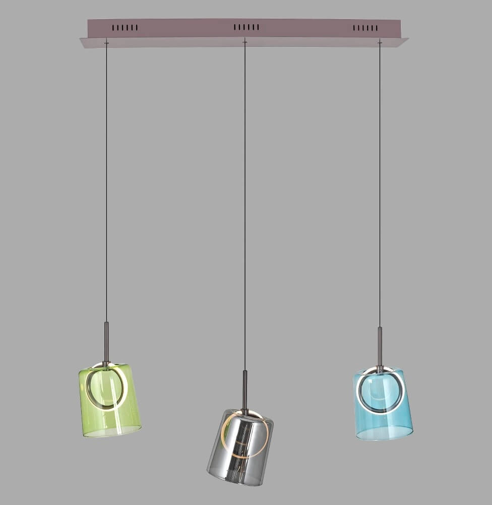 Lampe suspendue Zula 3 lumières droites Paul Neuhaus 4012248383629