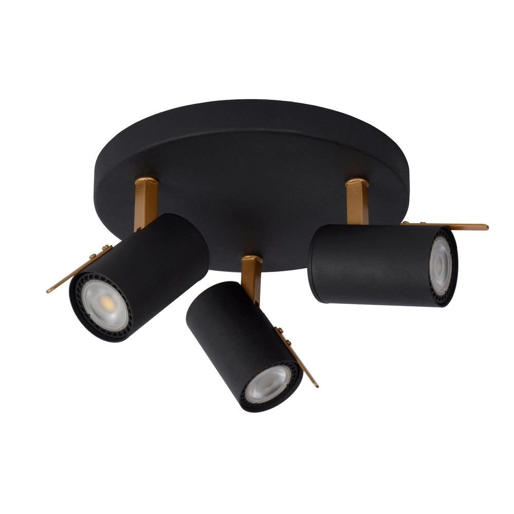 Lampe de plafond Grony Noir à 3 lumières