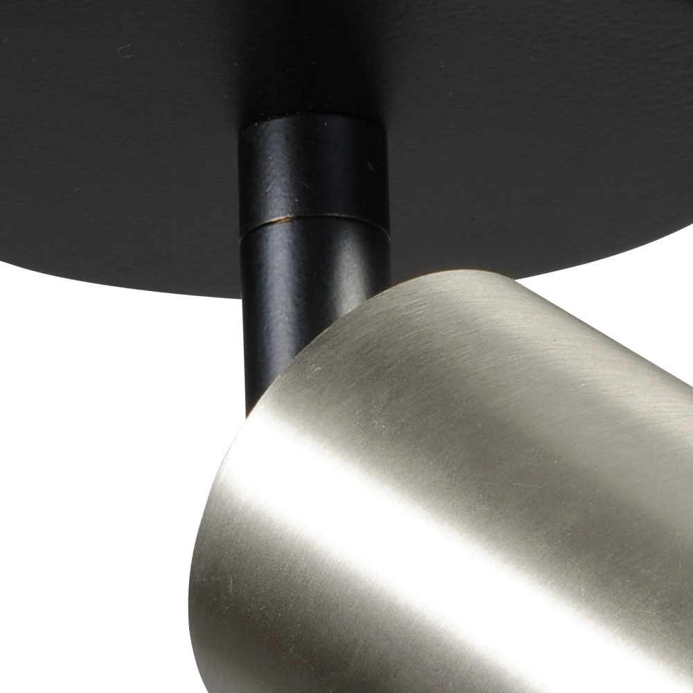 Plafonnier noir Bounce avec tache de nickel Masterlight 8718121219936