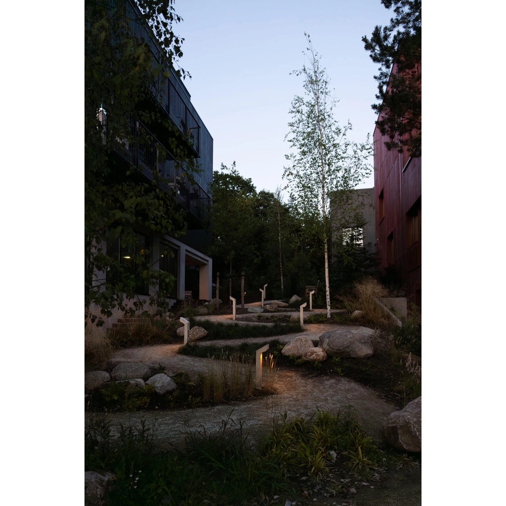 Éclairage de chemin en bois Punto Accoya - 100cm - 2700K Timberlab 8716803514041
