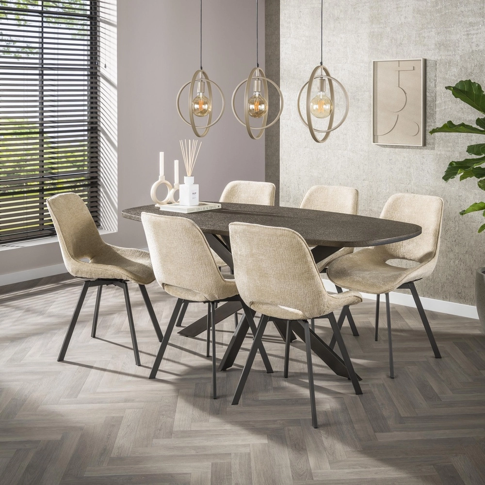 Lampe pendante de table à manger Turn 3L - Ø 40cm - sable Lyora 8716803513150