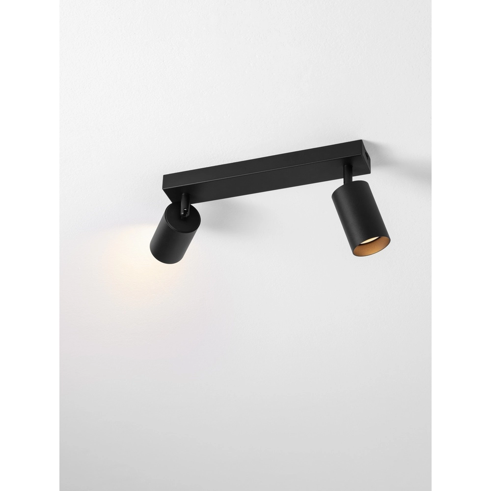 Spot de plafond Reig 2 lumières noir Lyora 5212017477934