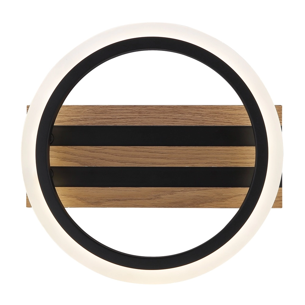 Lampe de plafond Blevins noir avec bois Globo 9007371569168