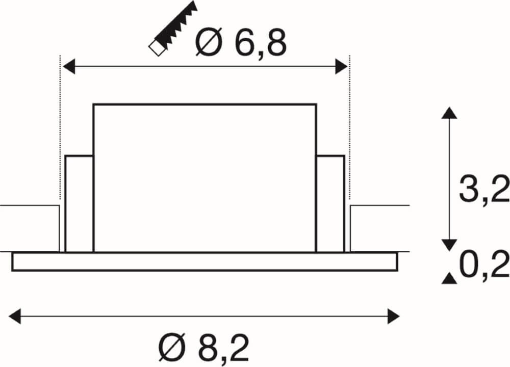 Anneau de montage New Tria 68 IP65 rond blanc - sans raccord SLV 4024163276436