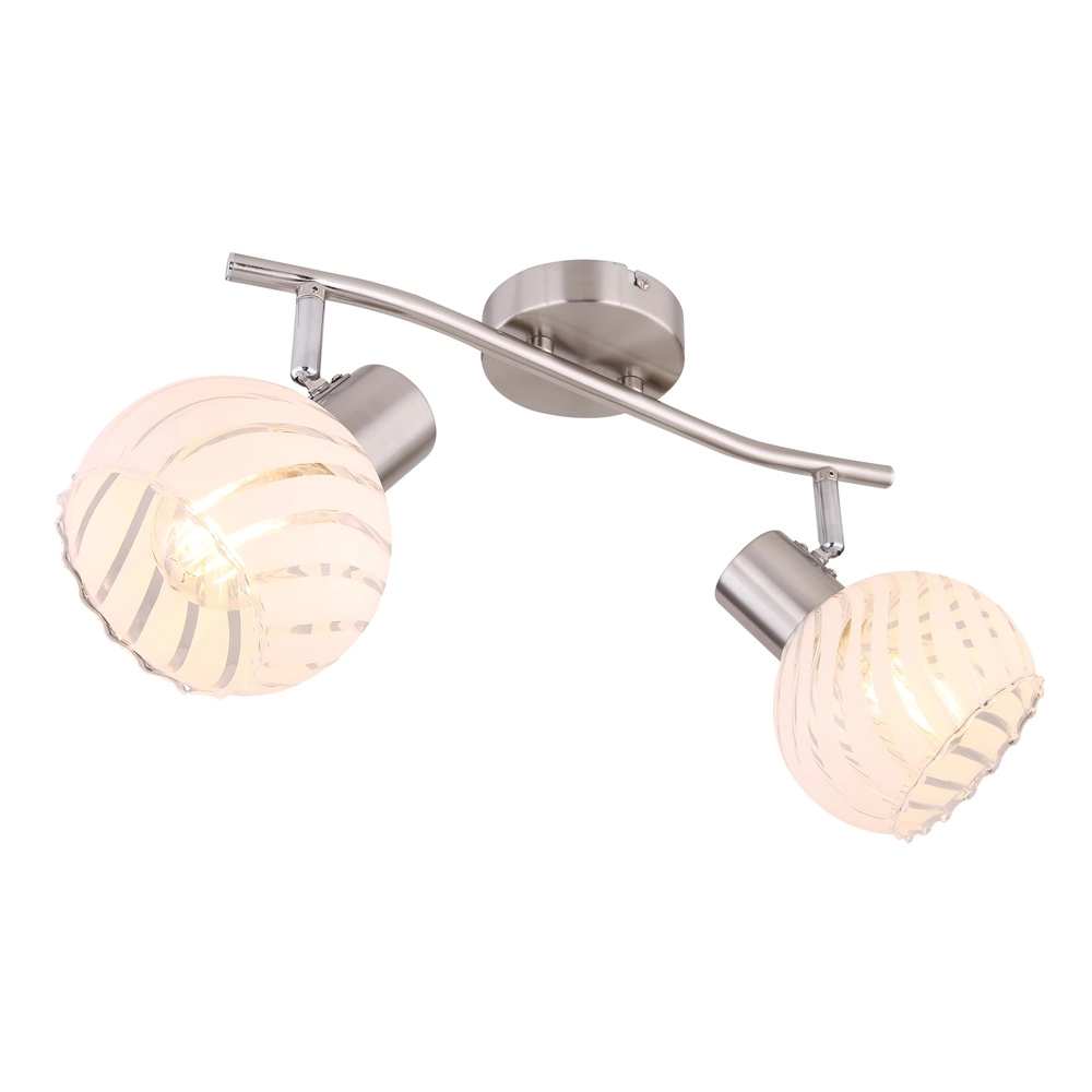 Lampe de plafond Willy Nickel 2-light